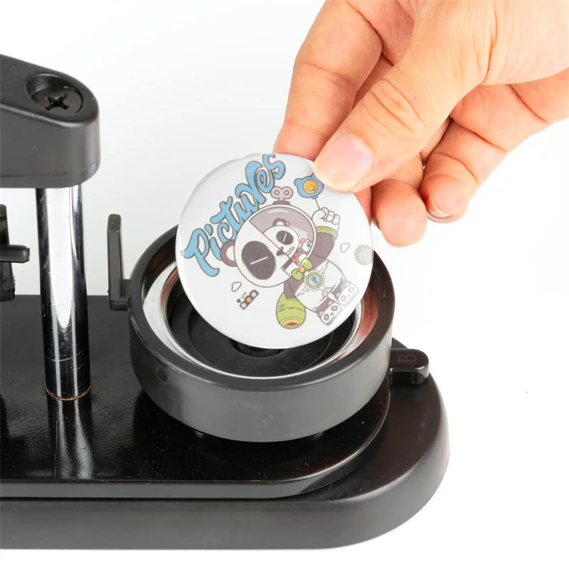 25/32/58mm Abzeichen Maker Maschine Manuelle Presse Abzeichen Maschine für DIY Herstellung Magnet Kühlschrank Abzeichen/knopf Pins Kunst Handwerk – Detail 7