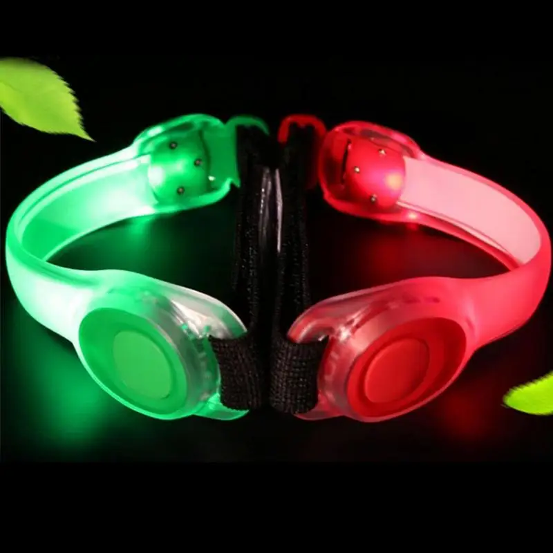 Reflective Bracelet Adjustable LED Silicone Armband Glowing Night Running Cycling Climbing Strap Outdoor Safety Bright Band