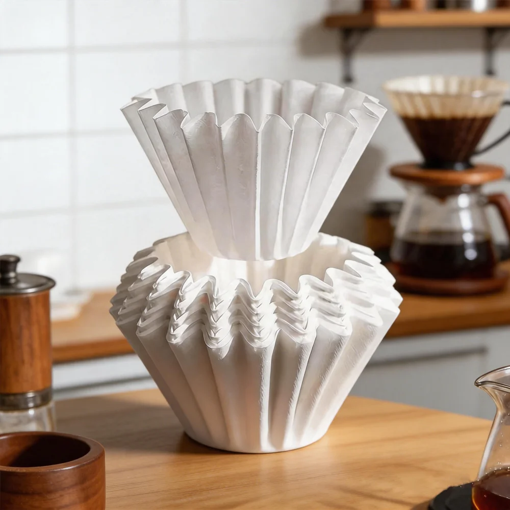 Einweg-Kaffeefilterpapier für 1-2 Tassen, Origami-Kaffeefilterbecher, 50/100 Stück, für Zuhause, Café, Barista, Handbrüh-Kaffeezubehör