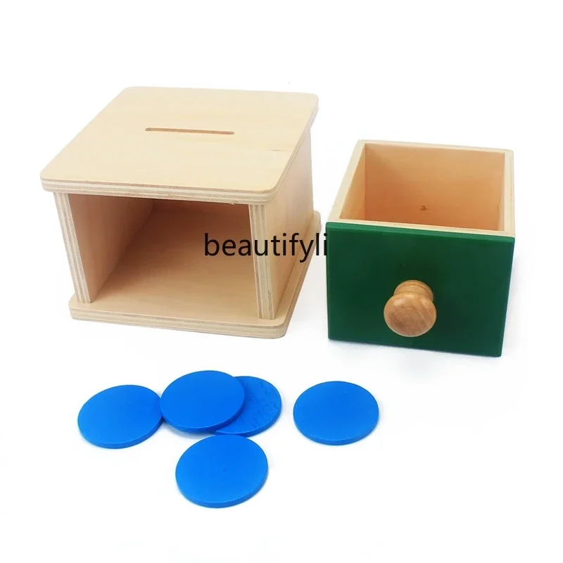 Caja de monedas, cajón de bolas, educación temprana para niños, juguetes educativos de aprendizaje, regalos de práctica para niños pequeños