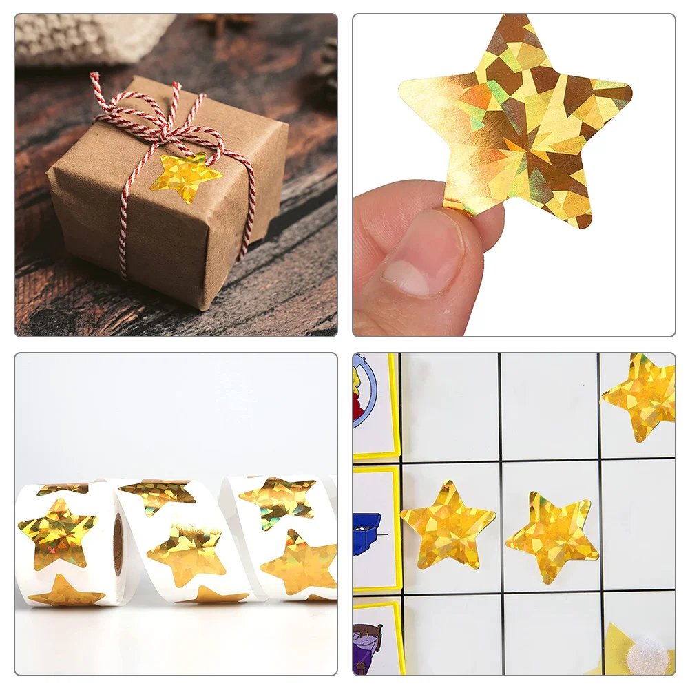 

2 Rolls Star Seal Stickers Sealing Labels for Wedding Invitation Cards Gift Wrapping Packaging Envelope Star Sticker Roll