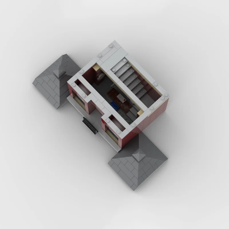 912 Uds. MOC Modular Town Hall modelo Modular bloques de construcción juguete de construcción montar regalo de Navidad Idea creativa cumpleaños