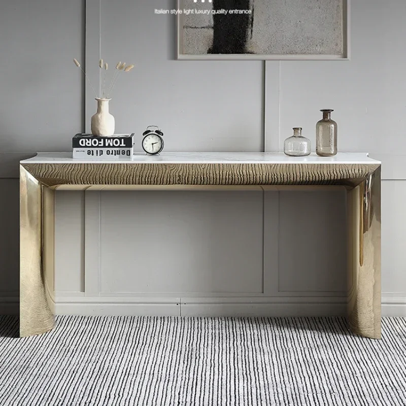 

Light Luxury Delifeng Stone Plate Console Door Wall Metal