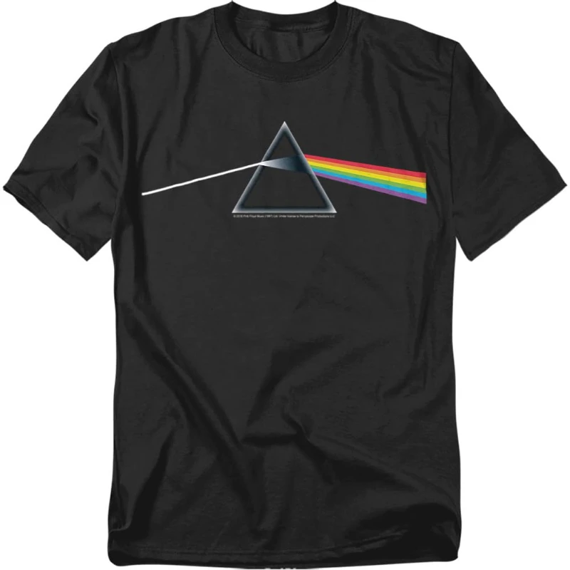 Pink Floyd Dark Side of The Moon Album Rock Music T Shirt 2026 Summer New Women's Vintage Oversized Loose Casual