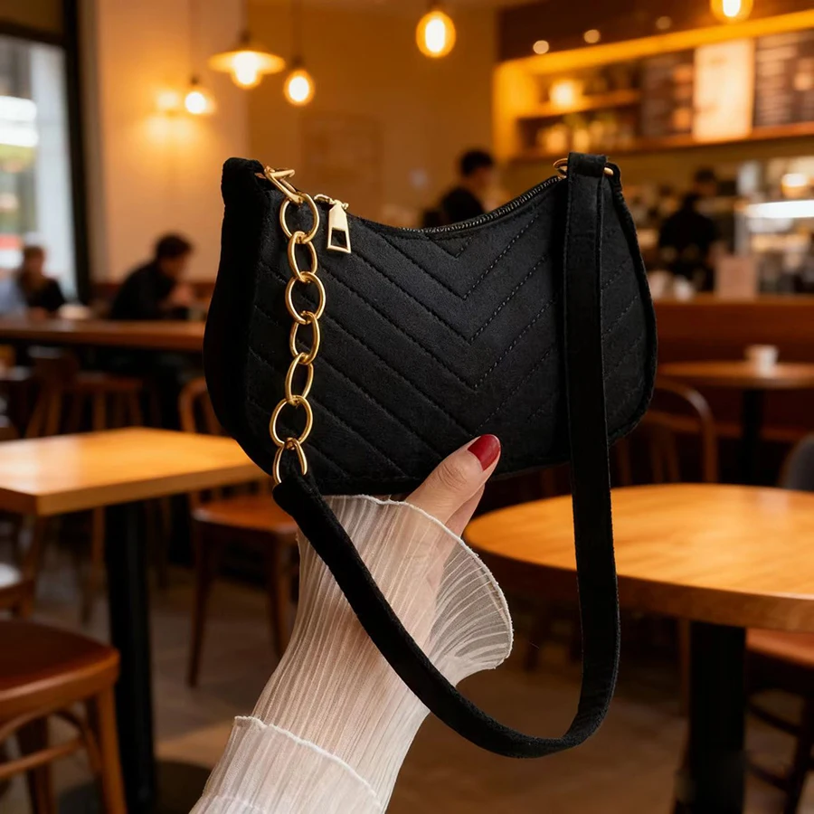 الاتجاه حقائب كتف صغيرة للنساء ورأى الموضة حقيبة نسائية تصميم المتقدمة تحت الإبط حقائب اليد الجميلة المحافظ الهلال السرج #1