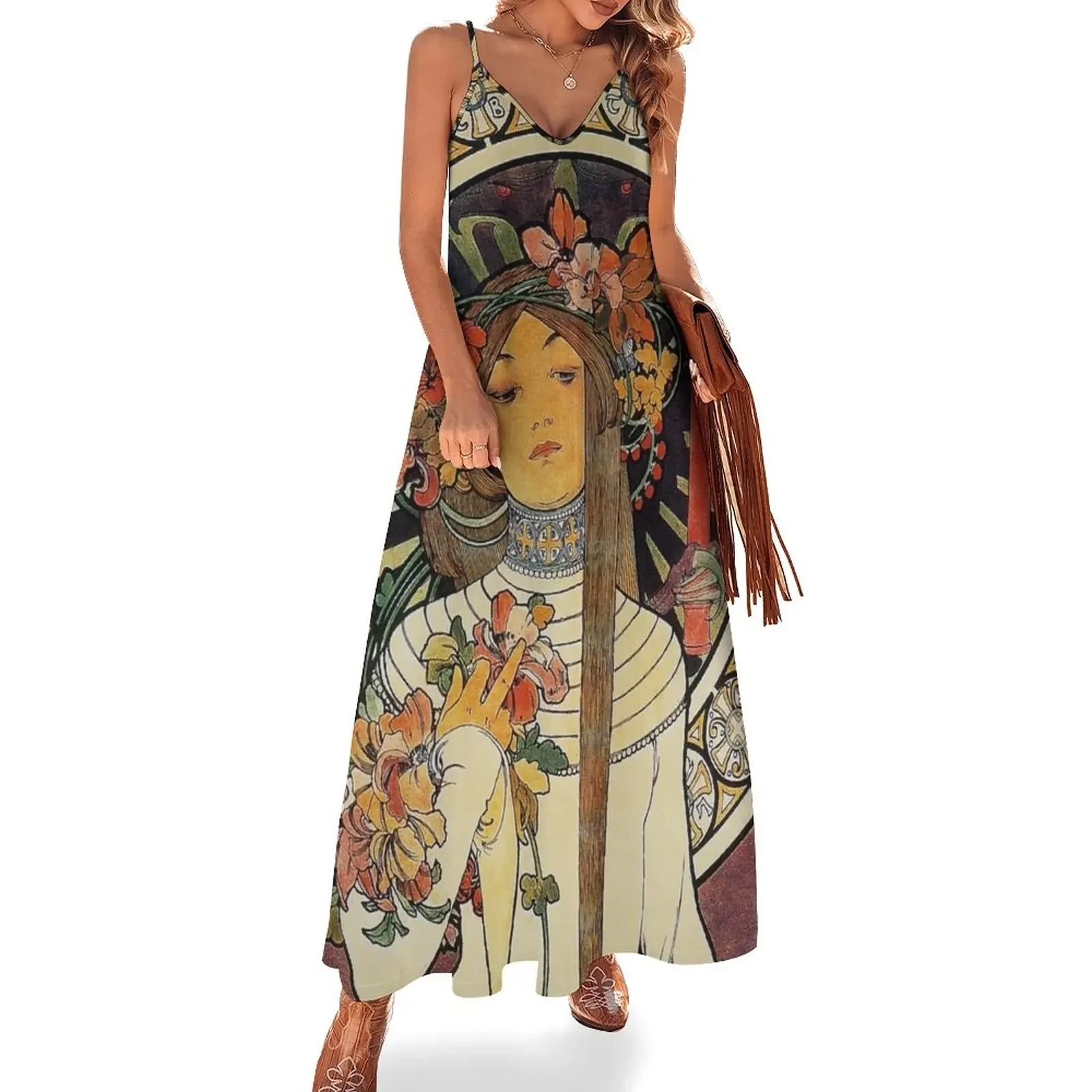 

The Trappistine - Alphonse Mucha - 1897 Sleeveless Dress women's summer clothing 2024 summer dress korean women Female dress