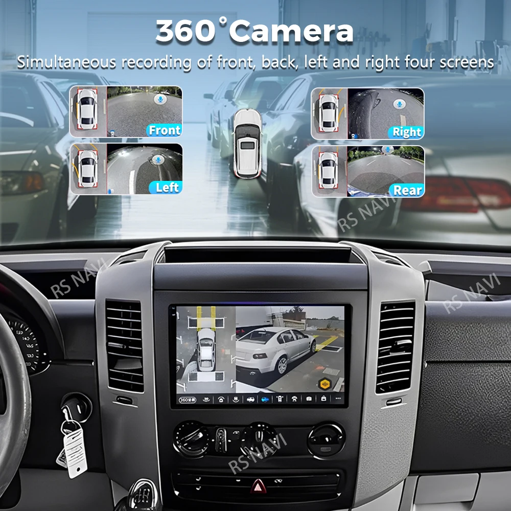 Android 16 For Benz Sprinter Volkswagen Crafter 2006 - 2016 2K QLED Android Car Radio Multimedia Video Player GPS Stereo CarPlay