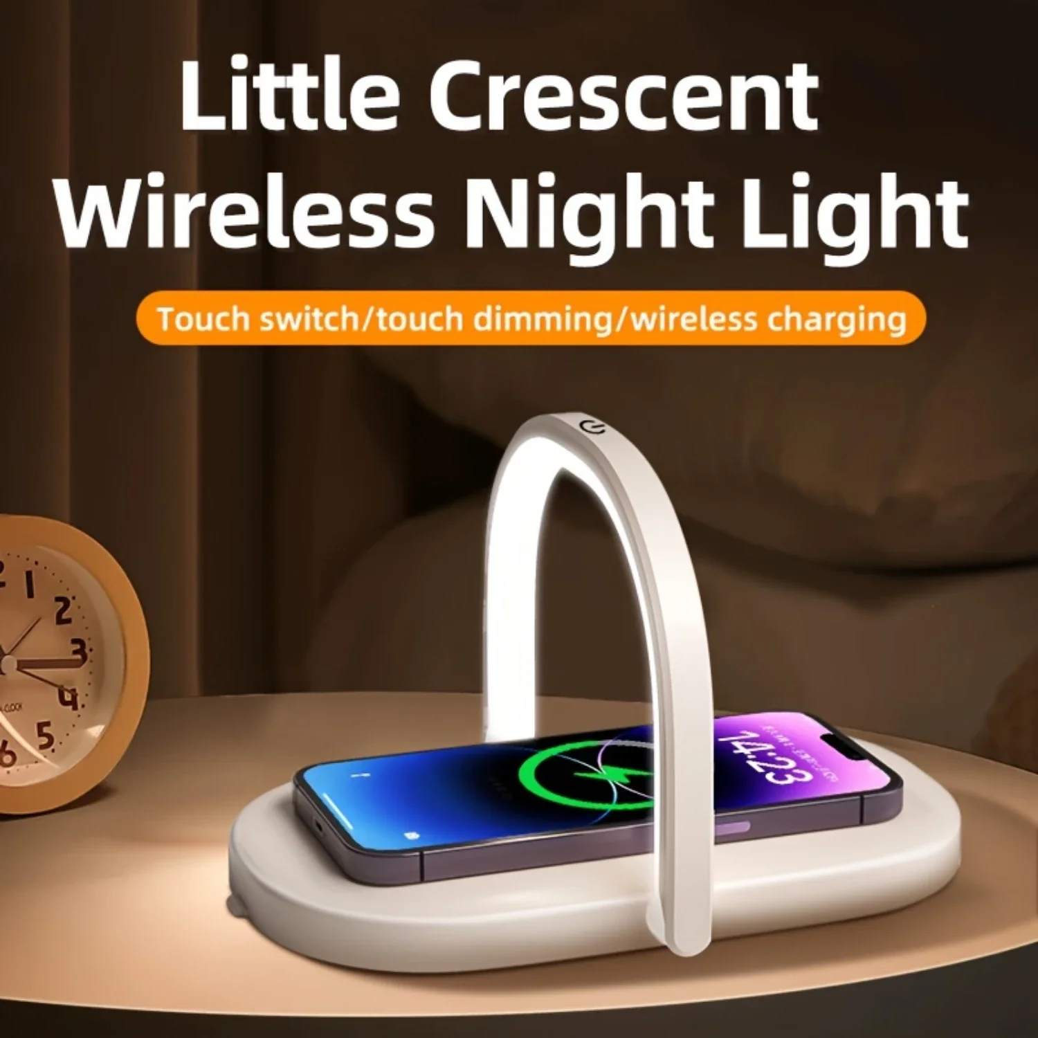 Luce notturna con ricarica wireless Little Crescent