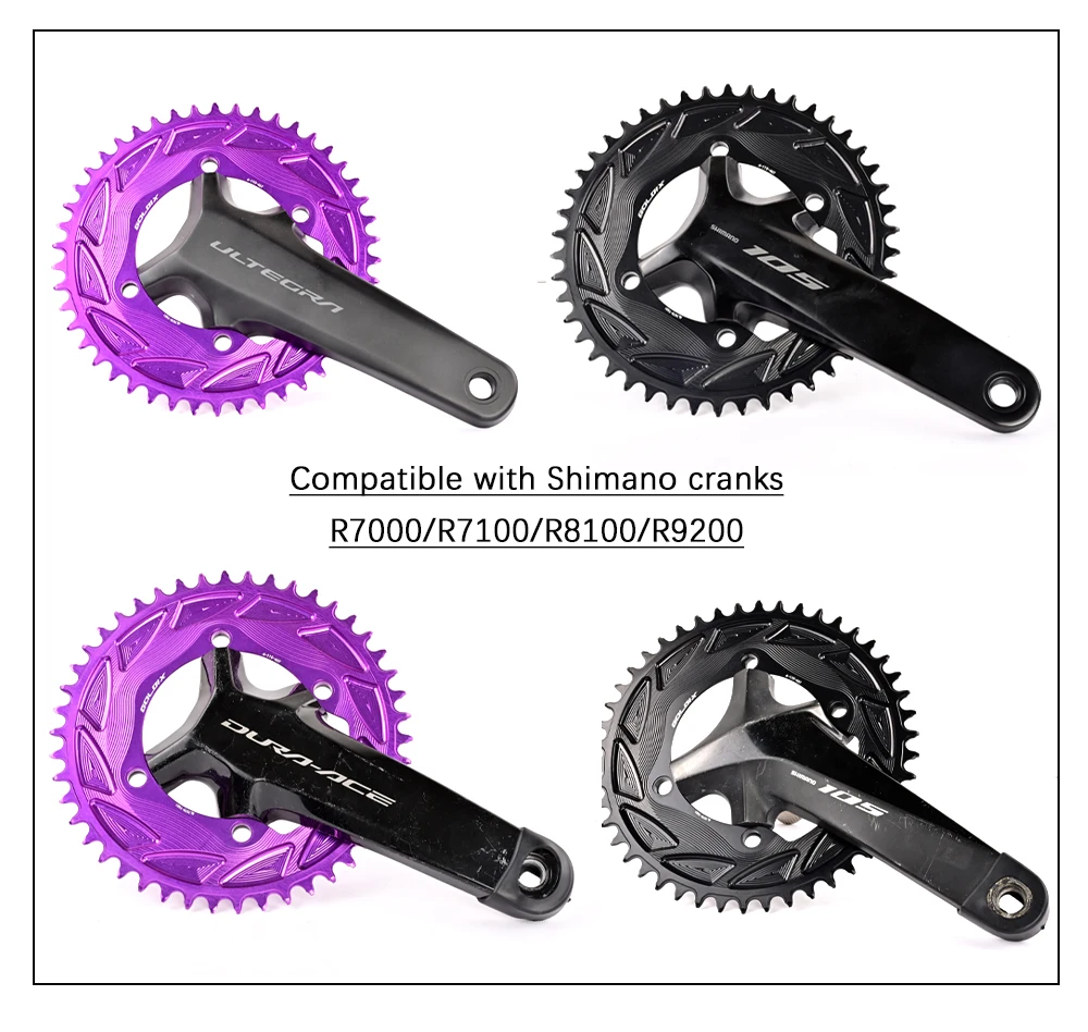 GOLDIX 110BCD Rennrad-Kettenblatt 46 48 50T 52T 54T 56T Fahrrad-Kettenblatt für Shimano R7000 R8000 R9200 Kettenrad 12 11 10 9 8 S – Detail 10
