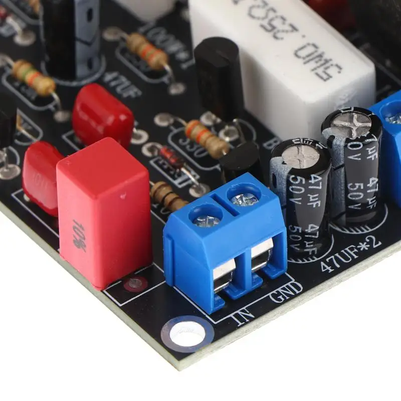100W 1/2Pcs 2SC5200+2SA1943 Papan Amplifier Audio Mono Daya Tinggi dengan Relay Pelindung Speaker