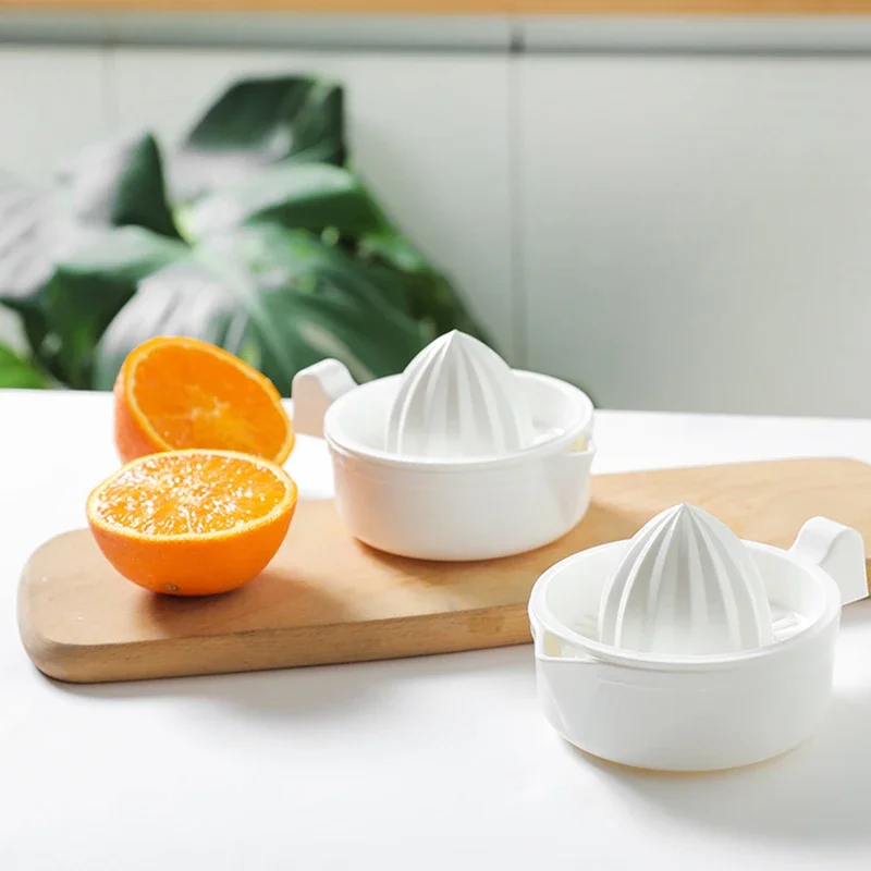 Plastic Handmatige Sinaasappelpers Keuken Oranje Citroenpers Draagbare Citruspers Multifunctionele Fruitpers Keukenaccessoires
