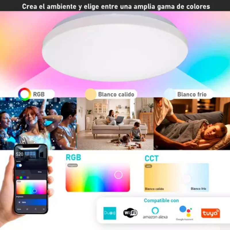 Ceiling Light  WiFi 24W Alexa// Yellow Ceiling Light