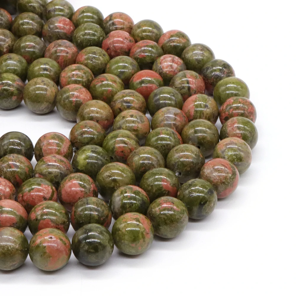 

Natural Stones Unakite Round Loose Spacer Beads Accessories For Jewelry Making DIY Bracelet Necklace 4-10mm Gemstone Wholesale