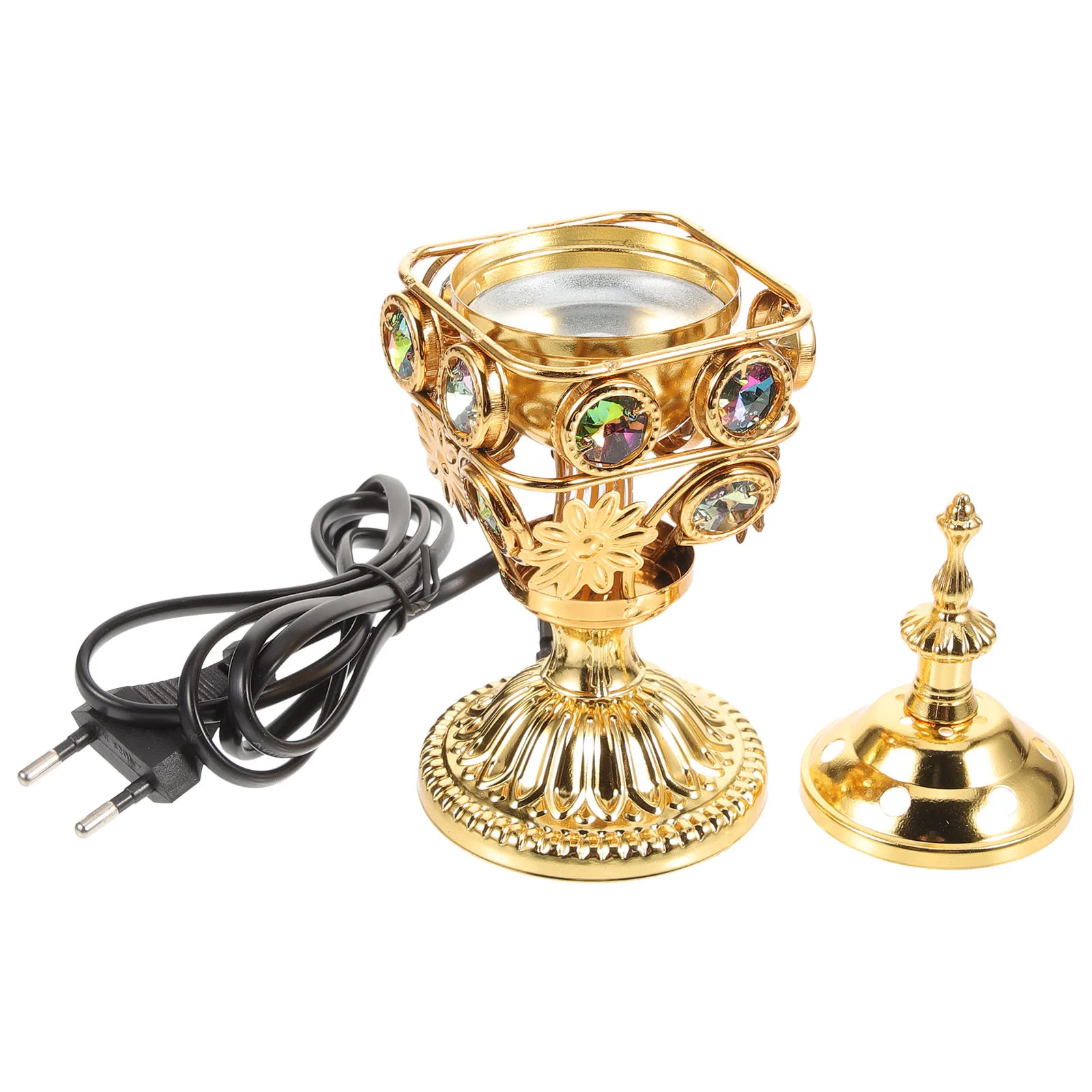 

Electric Incense Burner Compact Size Vintage Design Aroma Therapy Burner for Home Office Decoration Eu Plug Incense Holder