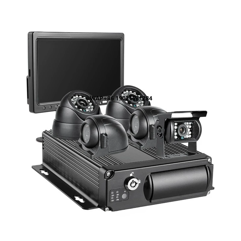 

8-канальная 4G GPS Wi-Fi 1080P AHD мобильная автомобильная MDVR камера-рекордер с 5 ИК-ночным видением и 7-дюймовым монитором VGA