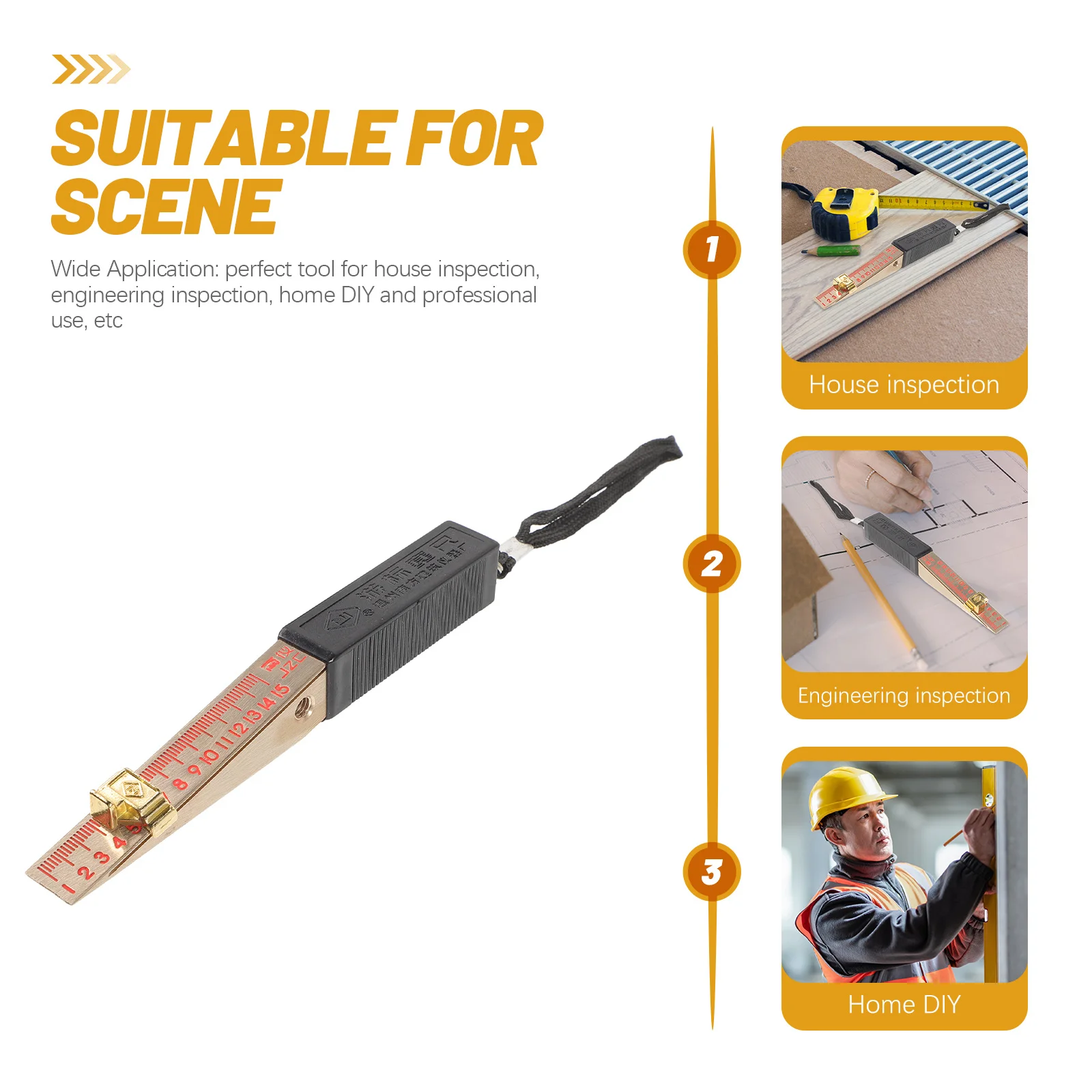 

Taper Gauge Wedge-Shaped Copper Feeler Gauge Flatness Measuring Tool Welding Thickness Inspection Gap Width Measuring Tool