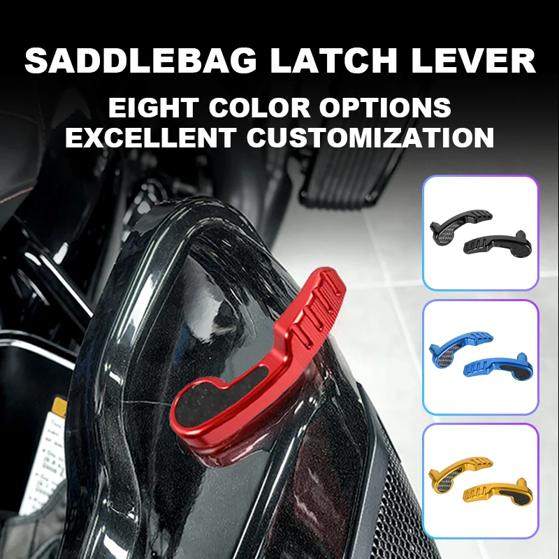 Saddlebag Latch Lever 8 Colors Options Aluminum Hand Grip For HD Indian Touring Motorcycle Saddlebag Hand Grip Latch Lever