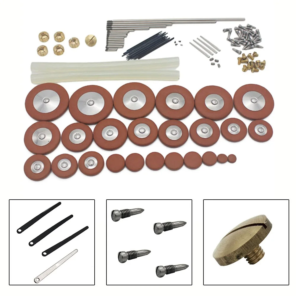 Alto Saxophone Repair Kit Screws Saxophone Spring Kit Cork Sheet Leather Pads Sax DIY Tool Music Instruments Replacement Parts