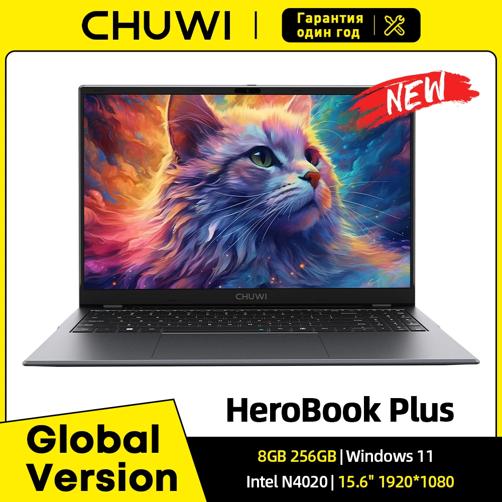 CHUWI 15.6'' HeroBook Plus Chuwi 14.1'' HeroBook Pro Laptop Intel N4020 8GB RAM 256GB SSD 1920*1080P Computer Windows 11 Laptops