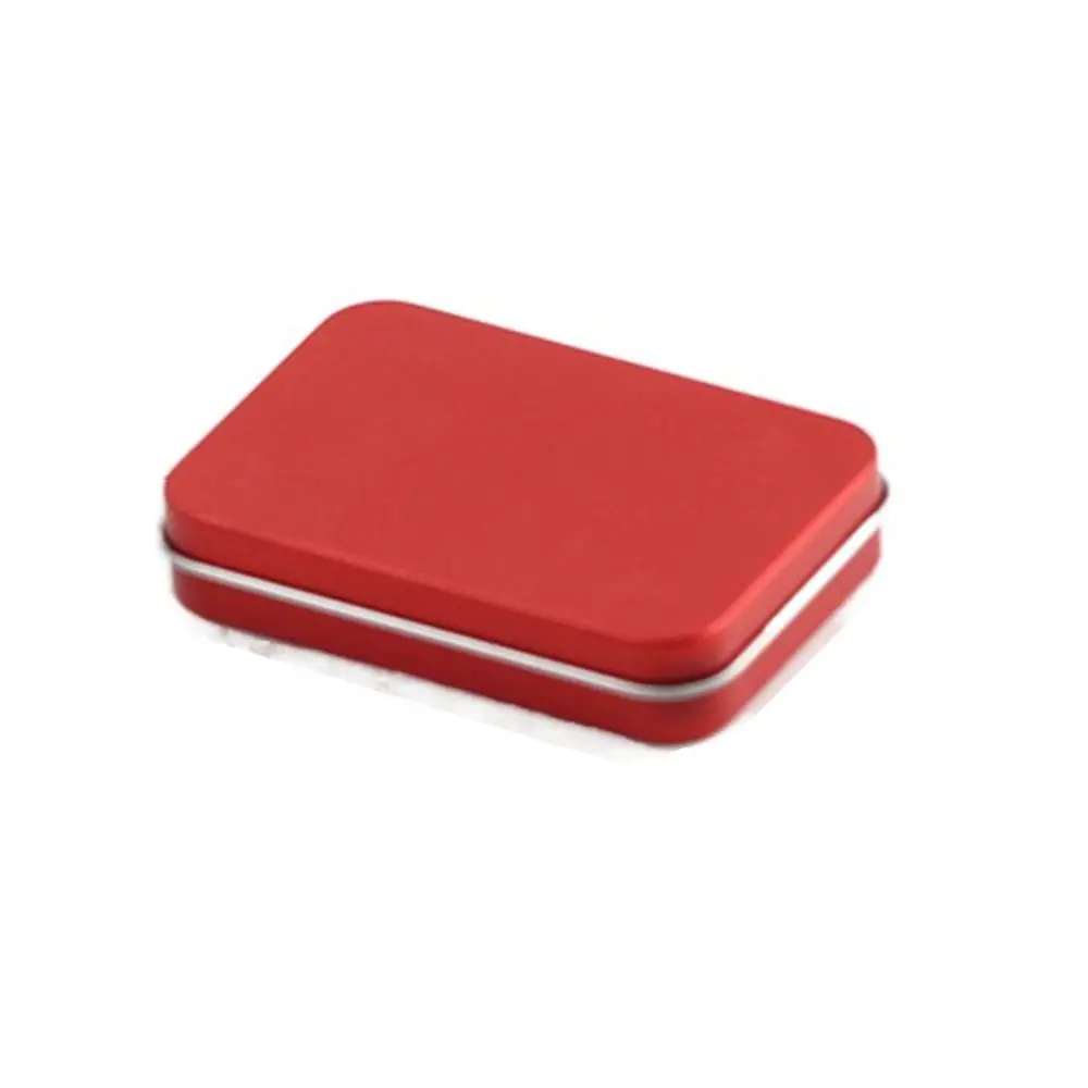 

Multicolor Tin Box with Clear Window Lid Empty Jewelry Box Nail Art Display Case Candy Package Metal Box Rectangular
