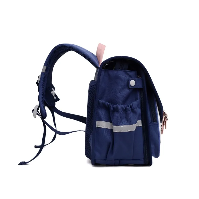 Mochila escolar Horizontal para estudiantes de primaria, mochilas escolares impermeables de nailon de gran capacidad, estilo inglés, ligera, bonita