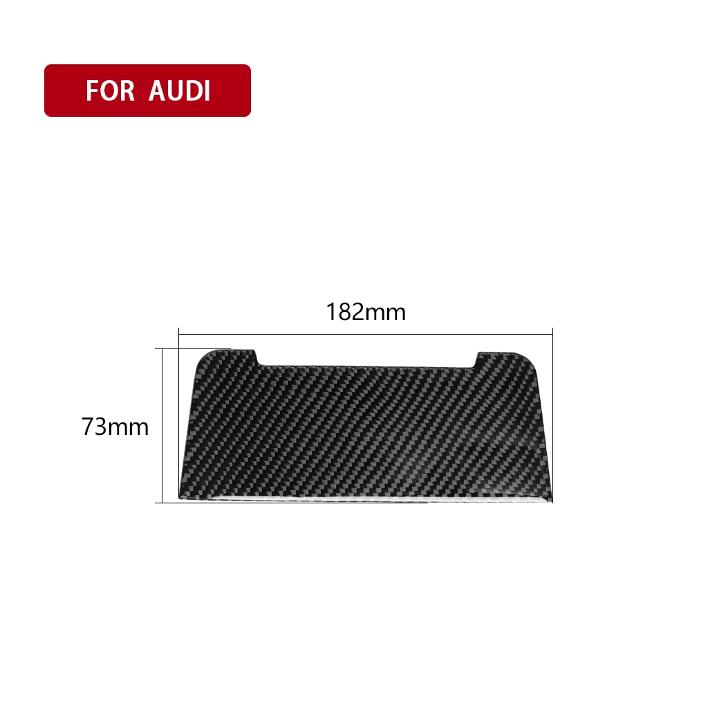For Audi A4 B8 A5 Q5 Central Control Storage Box Panel Cover Sticker Real Carbon Fiber Car Interior Accessories