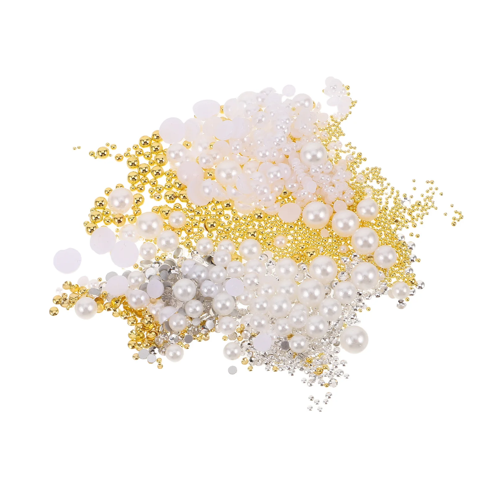 

3 Boxes Nail Pearls Half Round Flatback Charms DIY Nail Decoration Acrylic Nails Plastic Manicure Supplies Manicure Tools