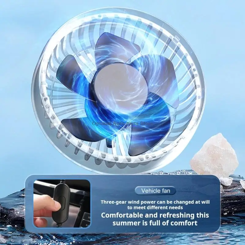  High Efficiency USB Car Vent Fan Fast Cooling Solution Portable Cooling Clip Fan For Hot Days Road Trip