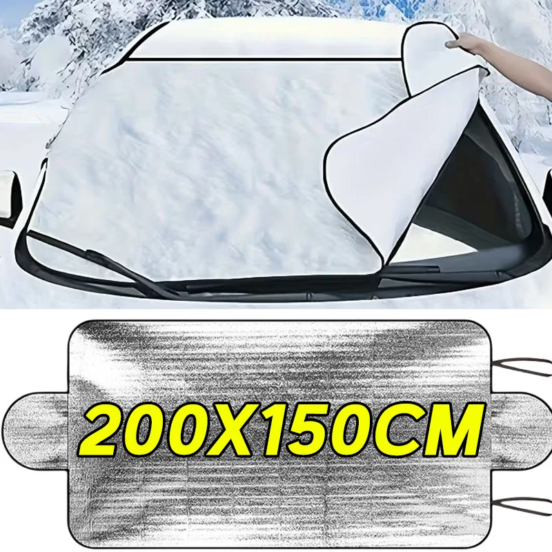 زجاج سيارة الزجاج الأمامي غطاء الصقيع مقاومة الشتاء الجليد الثلوج درع الجبهة حامي غطاء سيارة الظل للزجاج الأمامي #2