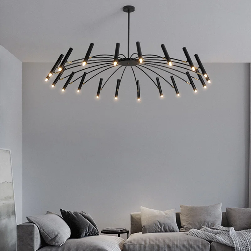

Living Room Led Ceiling Chandelier Metal Black Gold G9 For Bedroom Home Decor Pendant Lamps Lighting Lusters Luminaires
