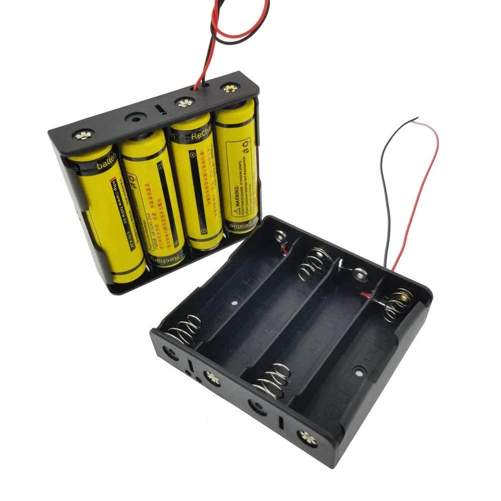 18650 Power Bank Cases 1X 2X 3X 4X 18650 Battery Holder Storage Box Case 1 2 3 4 Slot DIY Batteries Container With Wire Lead