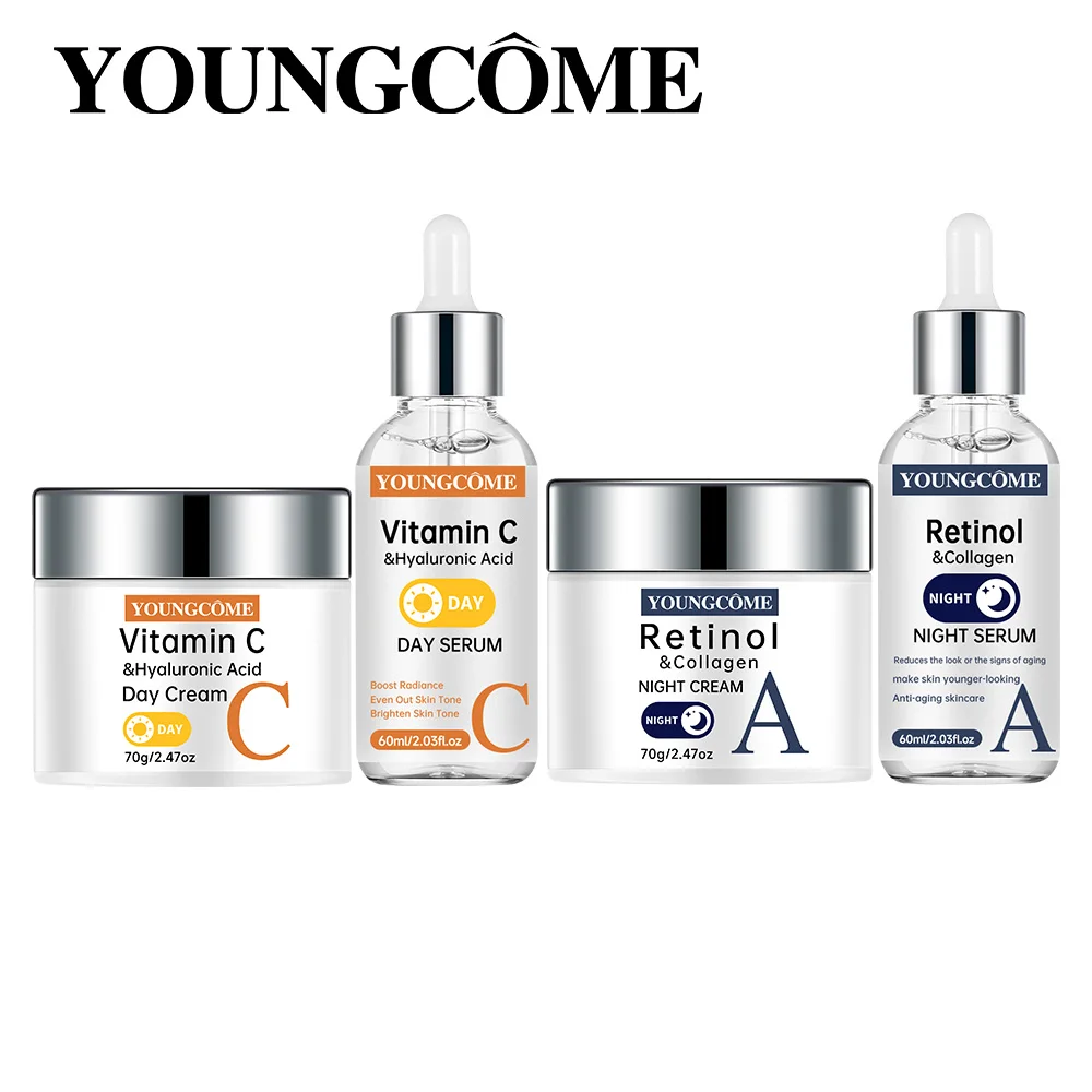 مجموعة كريم تونر للوجه من فيتامين C، كريم وجه ناعم، كريم نهاري مرطب، تقليص المسام، منتجات العناية بالبشرة #1