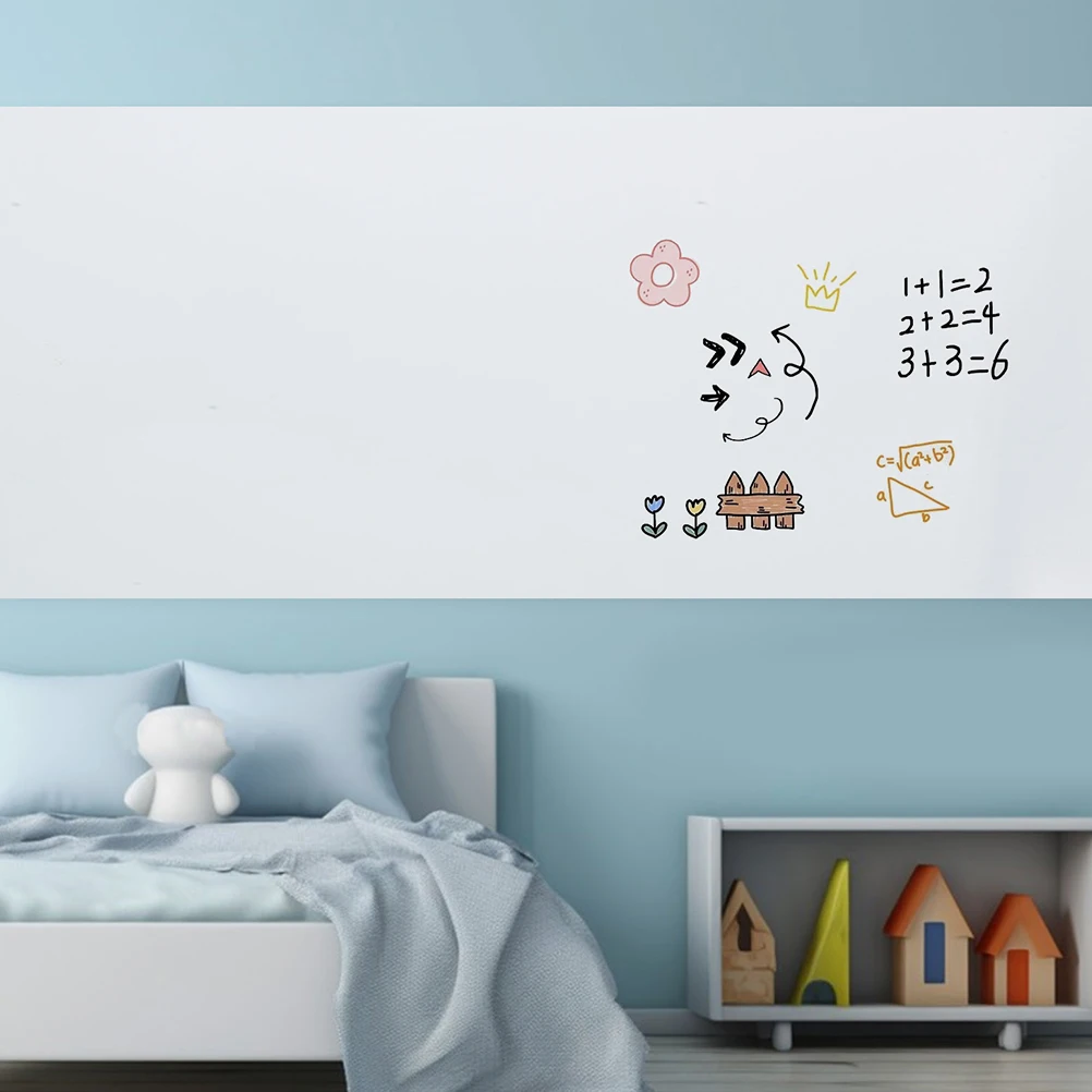 2Pcs Dry Erase Sticker For Wall Removable Erasable Whiteboard Wall Sticker Static Whiteboard Wallpaper For Home Or Office Use