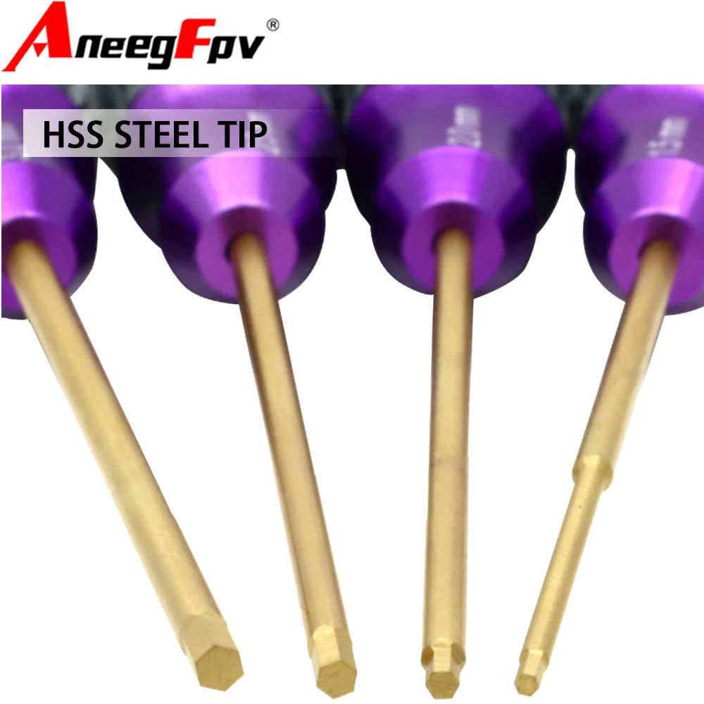4 / 7pcs Hex Space Aluminum Handle Nut Driver Hex Screwdriver Tools Kit For Traxxa Trx4m Axial Scx24 Fms Fcx24 1/18 1/24 Rc Car