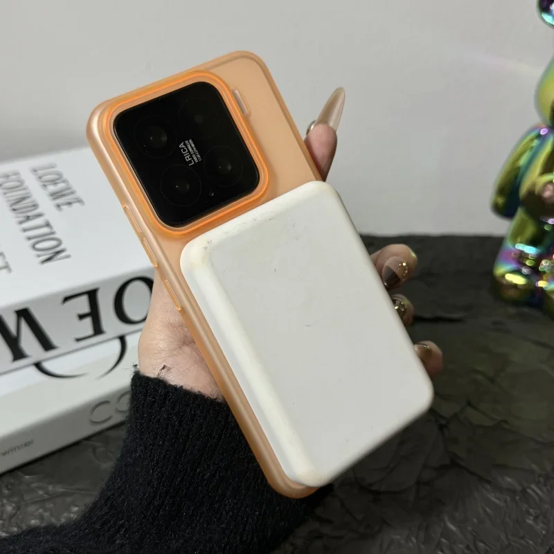 Luxury Matte Slim Clear Hard Wireless Charging Case For Xiaomi 15 14 Ultra 13 Pro Redmi K80 Pro For Magsafe Shockproof Cover