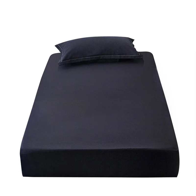 1pcs White Solid color Sheet Mattress Cover 100x200 140x200 150x200 180x200 Four Corners With Elastic Band Bed Sheet pillowcases