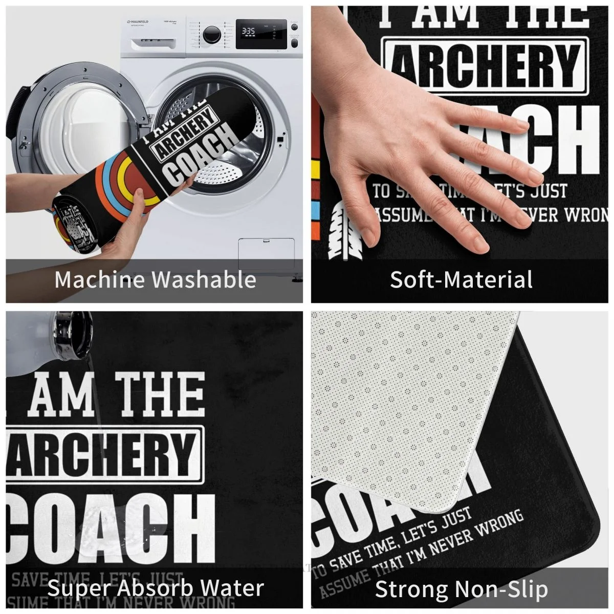 ممسحة رماية داخلية مانعة للانزلاق ، حصيرة حمام ، سجادة صلاة للمطبخ ، ديكور بنمط #5