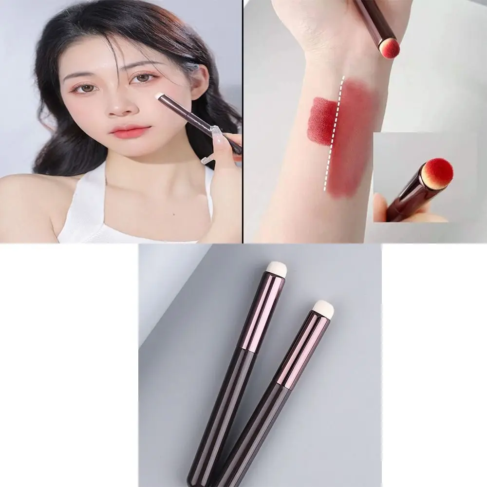 Purple Round Head Lip Brush Multi-Function Lipstick Brush Round Head Concealer Brush Fiber Makeup Brush Lip Halo Dyeing Brush