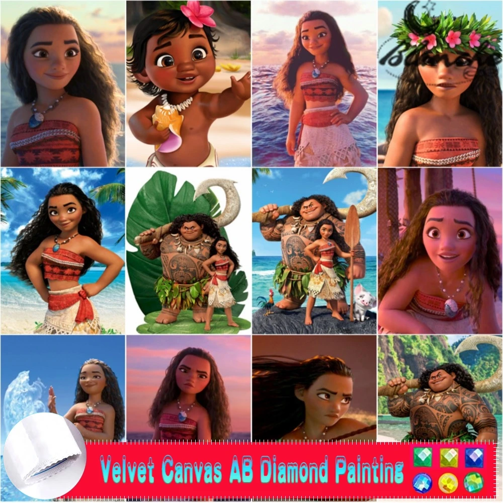 Disney AB Velluto Canva Pittura Diamante Ricamo Punto Croce Pasta Completa Cartoon Mosaico Strass Per Soggiorno Decorazioni Per La Casa