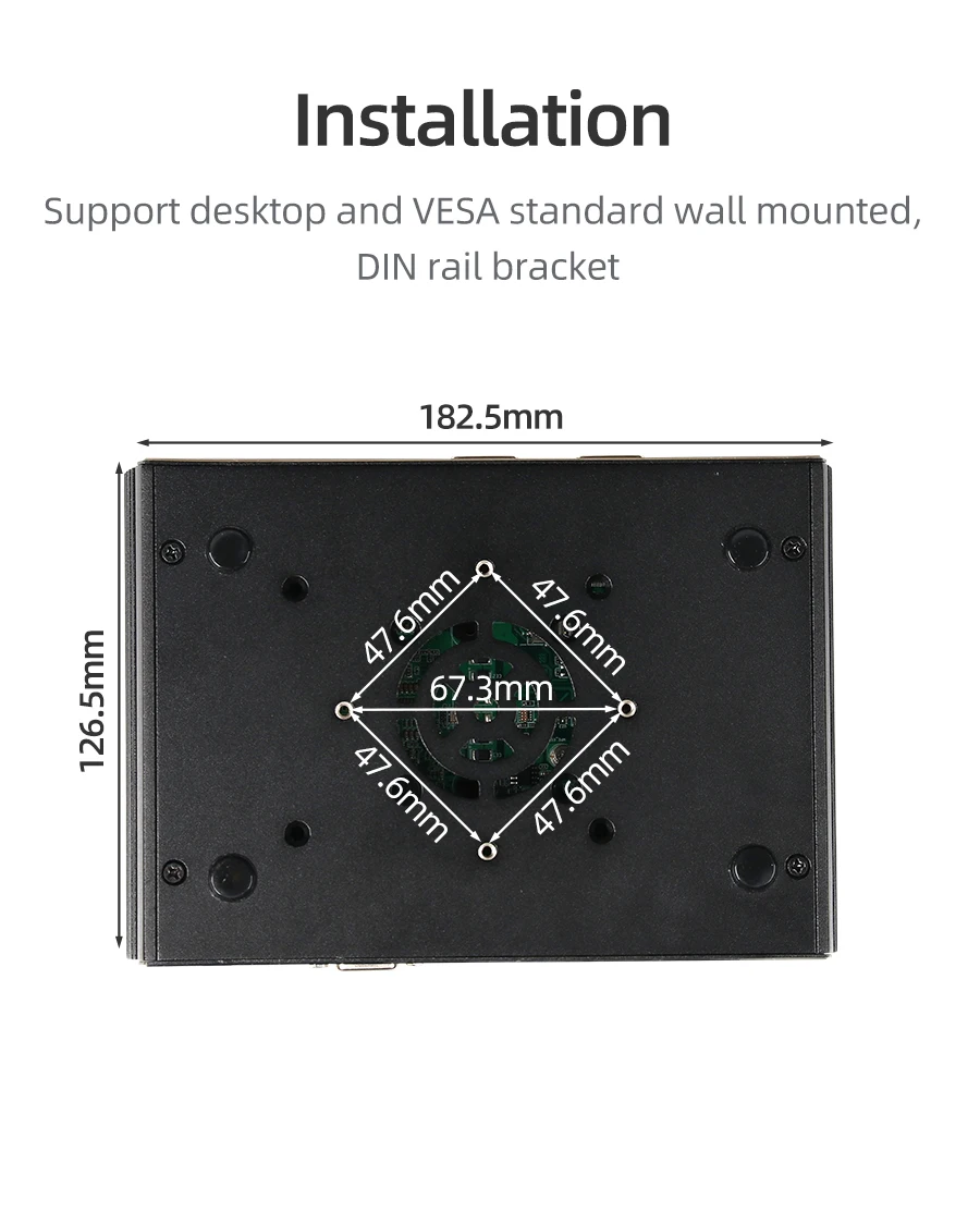 Fanless Industrial Mini PC Intel I3-8130U I5-8250U 2x DB9 RS232 RS485 2x LAN 6x USB Mini PCIe GPIO WiFi 4G LTE Win10/11 Linux