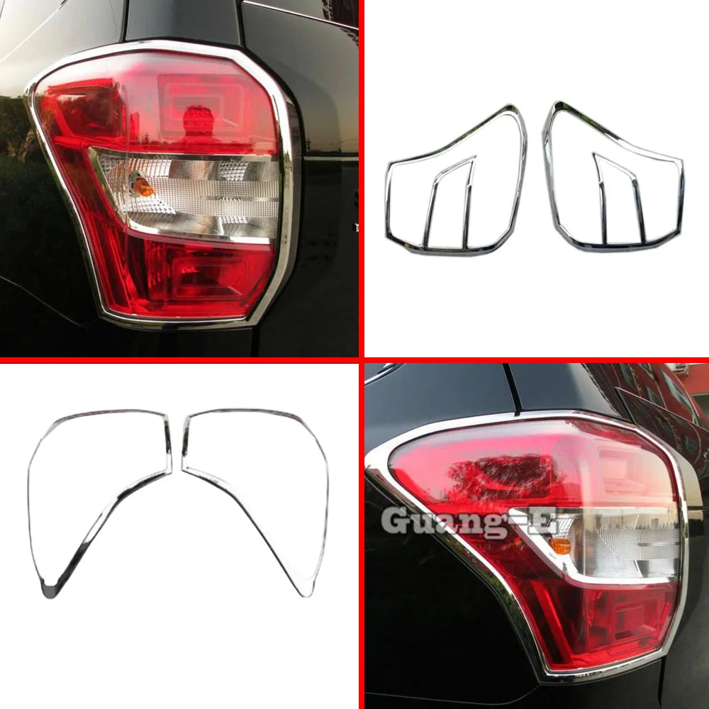 

Car Rear Tail Back Light Lamp Detector Frame Sticker ABS Chrome Cover Trim Eyebrow For Subaru Forester 2013 2014 2015 2016 2017