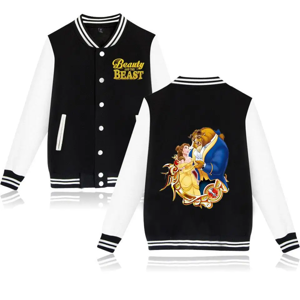 

Beauty and the Beast Varsity Baseball Bomber Jackets Men Women Clothes Streetwear Kids Boys Girls Harajuku Jacket Single Coats