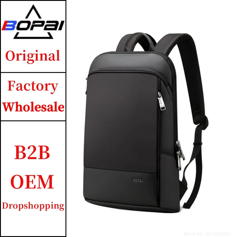 BOAPI Wholesale Bopal  In Business Office Commute Custom Light Smart 15 Inch Usb Charging Minimalist Anti Theft Slim Laptop Back