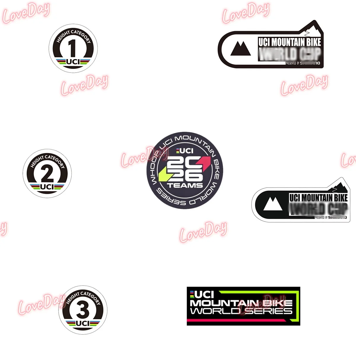 UCI Mountain Bike World Series Team Stickers Vinyl MTB Height Category 1 2 3 Decals Bike Frame Decor Cycling Accessories Sticker