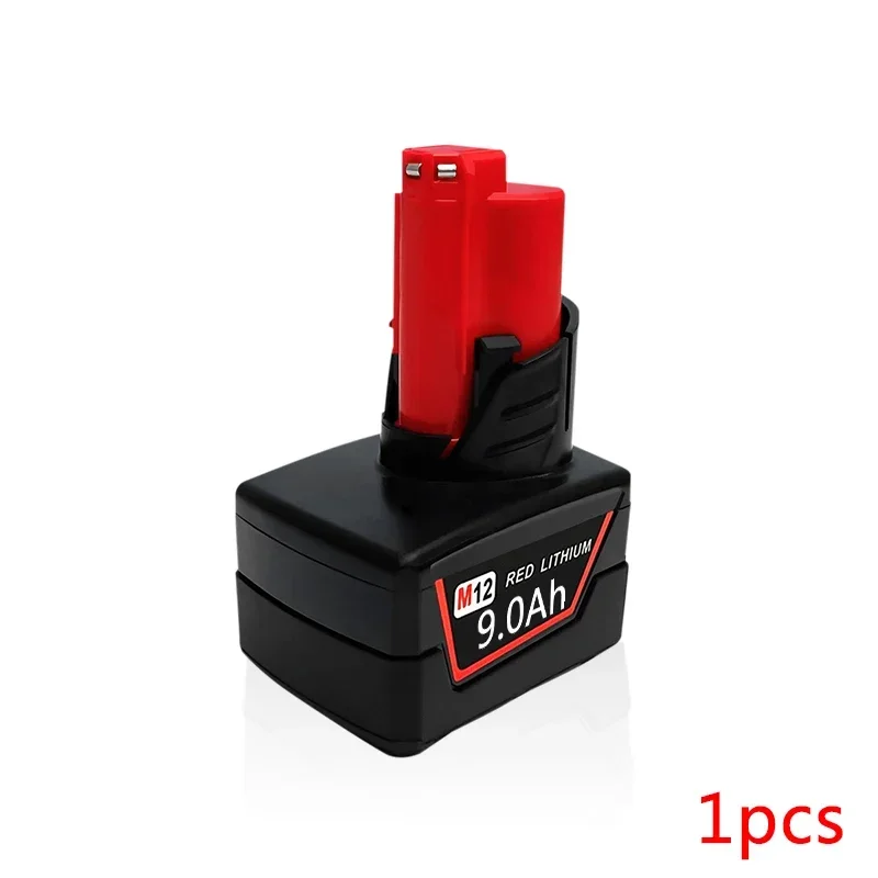 12V 9000mAh Rechargeable Battery for Milwaukee M12 XC Cordless Tools 48-11-2402 48-11-2411 Batteries 48-11-2401 MIL-12A-L