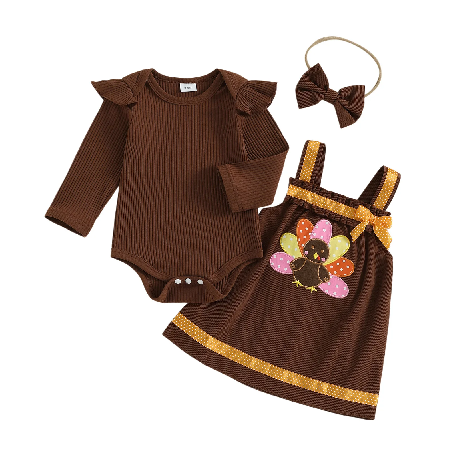 

Infant Shirts Girls Baby Girls Thanksgiving Comfortable Long Sleeve Top Cute Turkey Printed Dress Ballet Leotard Toddler Girls