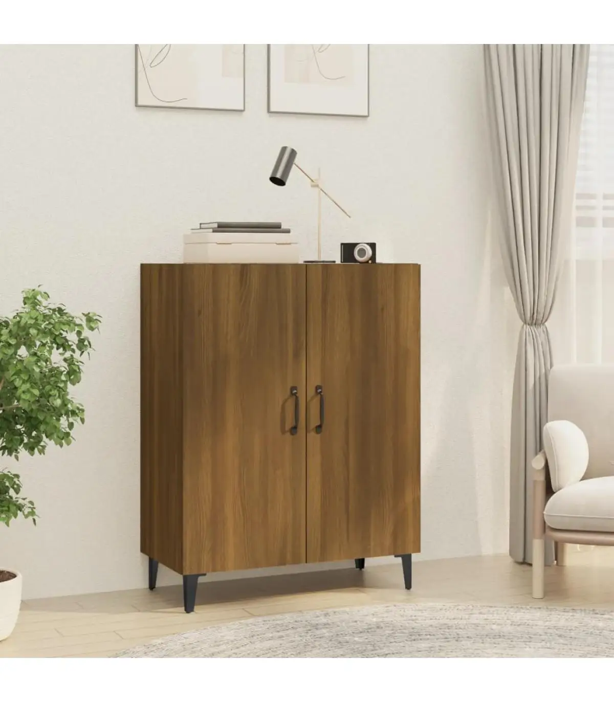 70x34x90 cm brown oak plywood sideboards