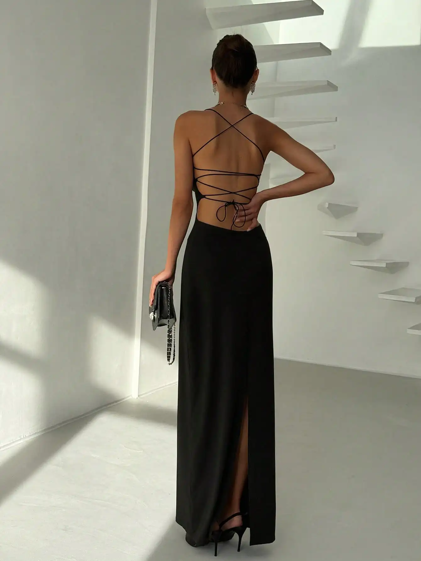 Aloruh Vestido camisola con cintura torcida y recorte lateral para mujer, diseño ajustado, vestido de fiesta de té, vestidos de verano para mujer, Festival de trajes rave