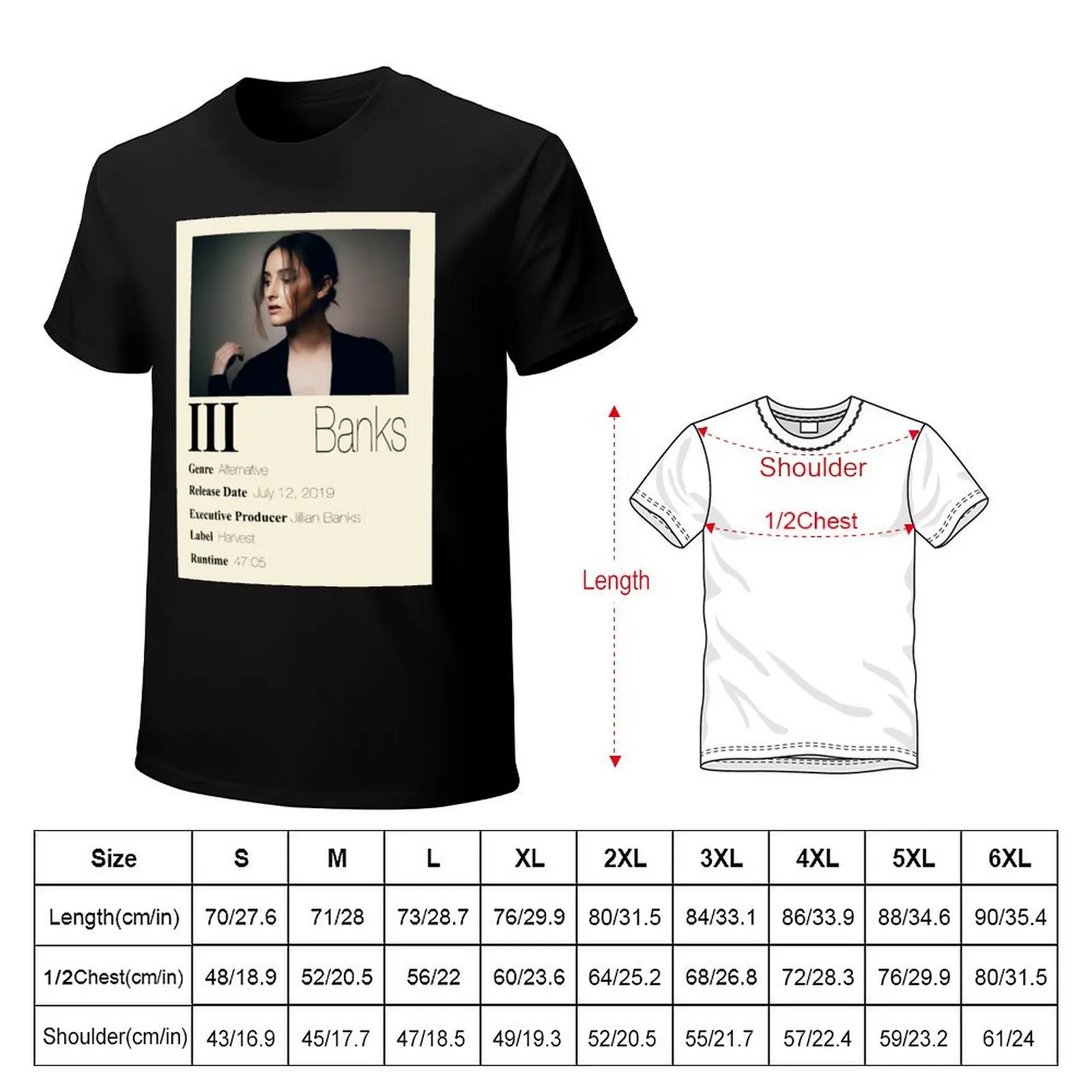 Banks III Poster T-Shirt t shirt for man 100 percent cotton T-Shirt