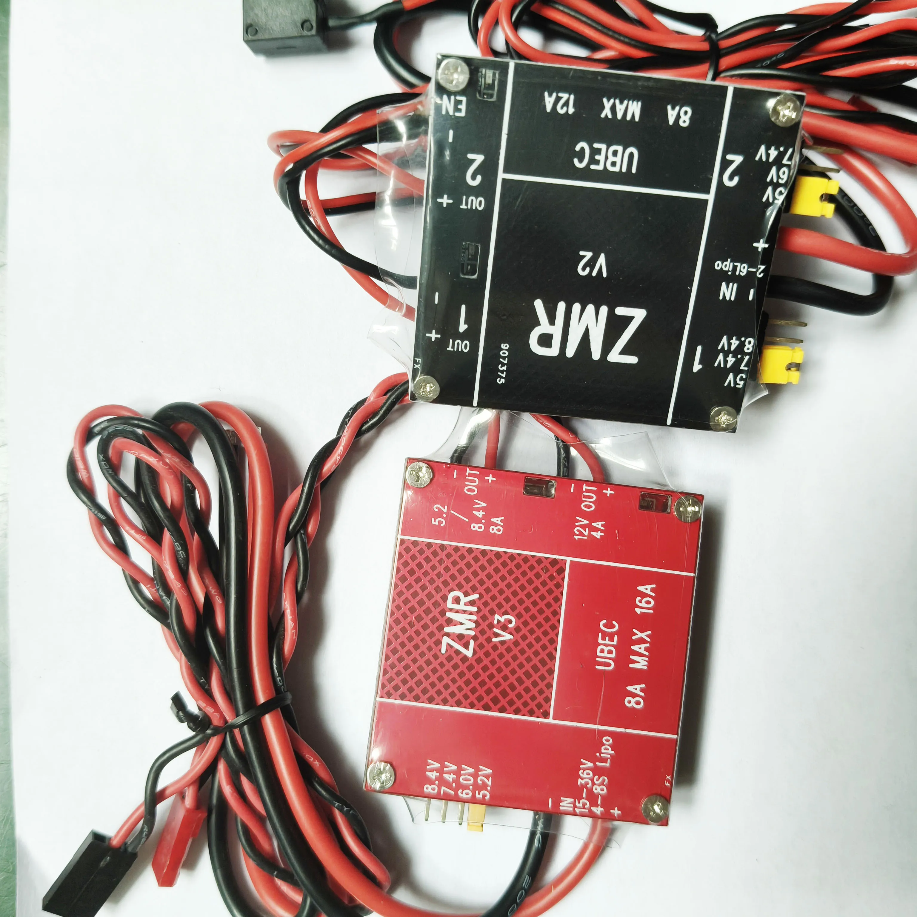 

UBEC V1 V2 V3 ZMR 8A Dual BEC Входное напряжение 2-6S Lipo/4-8S BEC для радиоуправляемого квадрокоптера FPV Racing Drone Запасные части Модели DIY